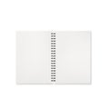 Notebook open view. Template of office notepad with white pages. Vector illustration