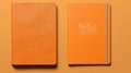 notebook orange mockup Royalty Free Stock Photo