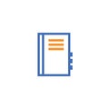 notebook outline icon. isolated document paper note icon in thin line style for graphic and web design. Simple flat symbol Pixel P Royalty Free Stock Photo