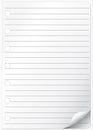Notebook page with folded corner. Royalty Free Stock Photo