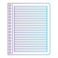Notebook paper with horizontal lines in degraded purple to blue contour