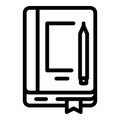 Notebook paper icon outline vector. Free income