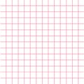 Notebook paper texture pink cell template. Squared blank sheet of copybook background. Flat design.
