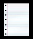 Notebook paper vector