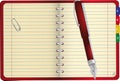 Notebook and the pen Royalty Free Stock Photo