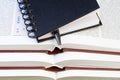 Notebook and Pen on Books Royalty Free Stock Photo