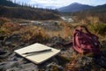 notebook and pen for documenting the hiking journey