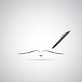 Notebook and Pen Icon Design