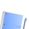 Notebook with pen mockup illustration