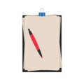 Notebook pen vector paper icon writing. Background isolated Royalty Free Stock Photo