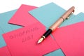 Notebook and pen for writing messages Royalty Free Stock Photo