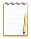 Notebook with pencil Royalty Free Stock Photo