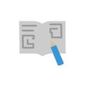 Notebook pencil drawing icon. Simple color vector elements of architecture icons for ui and ux, website or mobile application Royalty Free Stock Photo