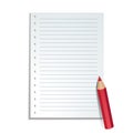 Notebook and pencil Royalty Free Stock Photo