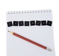 Notebook and pencil Royalty Free Stock Photo