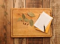 Notebook for recipes and spices Royalty Free Stock Photo