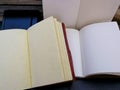 Notebook of recycled paper bound in leather Royalty Free Stock Photo
