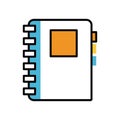 Notebook schol supply isolated icon Royalty Free Stock Photo