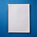 Notebook sheet with blue grid banner Lined paper background Generative AI