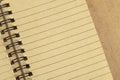 Notebook sheet made from recycle paper as background Royalty Free Stock Photo