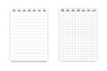 Notebook sheets on white background. Vector illustration template. Notebook paper. Stock image Royalty Free Stock Photo