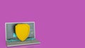 The notebook and shield for cyber security concept 3d rendering