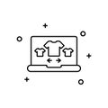 Notebook shopping online shirt choice icon. Element of shopping icon