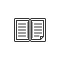 Notebook spiral binding line icon