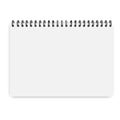 Notebook on a spiral.Vector image of notepad in mocap style. Empty, closed copybook. Stock image. Royalty Free Stock Photo
