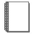 Notebook with spring icon black color illustration flat style simple image Royalty Free Stock Photo