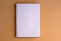 Notebook with spring and sheets in a cage top view. Royalty Free Stock Photo