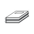 Notebook study educational icon thin line