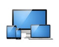 Laptop tablet desktop mobile vector design illustration Royalty Free Stock Photo
