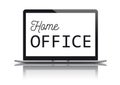 Notebook Home Office Mirror Royalty Free Stock Photo