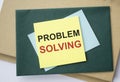 Notebook with text inside Problem Solving on table with notepad Royalty Free Stock Photo