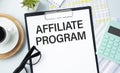 Toolls and Notes about Affiliate Program Royalty Free Stock Photo