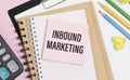 Tools and Notes About Inbound Marketing Royalty Free Stock Photo