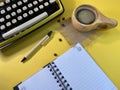 Notebook and typewriter prepared for work Royalty Free Stock Photo