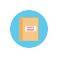 Notebook vector flat colour icon Royalty Free Stock Photo