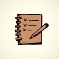 Notebook. Vector drawing Royalty Free Stock Photo