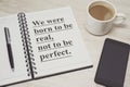 Notebook with wisdom quote Royalty Free Stock Photo