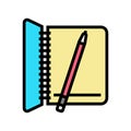 notebook for writing tasks color icon vector illustration Royalty Free Stock Photo