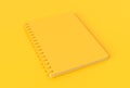 Notebook yellow color Minimal concept