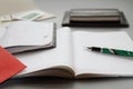 Notebooks and business card