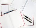 Notebooks and pens Royalty Free Stock Photo