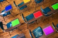 Colorful Notebooks On School Desks