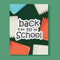 Notebooks school supplies with textbooks pattern Royalty Free Stock Photo