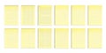 Notebooks with yellow paper in lines and dots