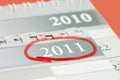 Noted date on a calendar Royalty Free Stock Photo