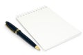 Notepad and ball point Royalty Free Stock Photo